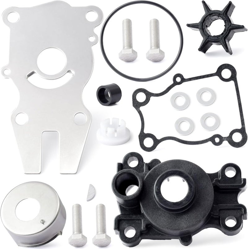 GLOXTED 63D-W0078-01-00 63D-44311-00-00 Water Pump Impeller Kit with Housing Compatible with Yamaha 40 50 60 HP for 2 or 4 Stroke Outboard for Sierra 18-3415 18-3434 Replace 63D-W0078-00-00 63D-W0078-0A-00 - Image 1